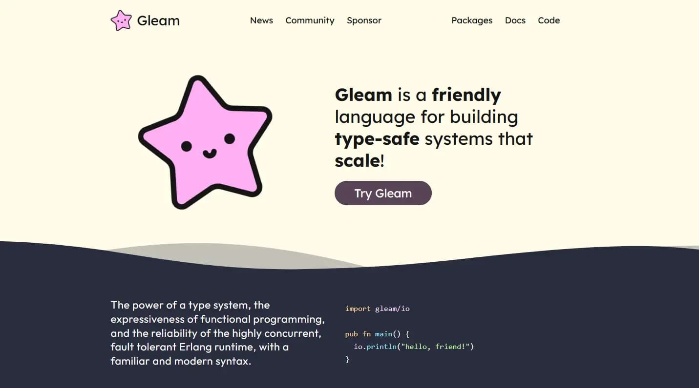 Gleam&#x27;s Landing Page